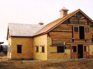 Timber Barn Under Construction