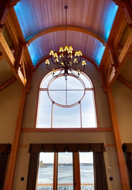 Glulam Arched Beams and Matching Window