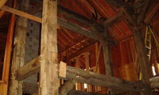 Reclaimed Beams Installed in Residential Timber Frame