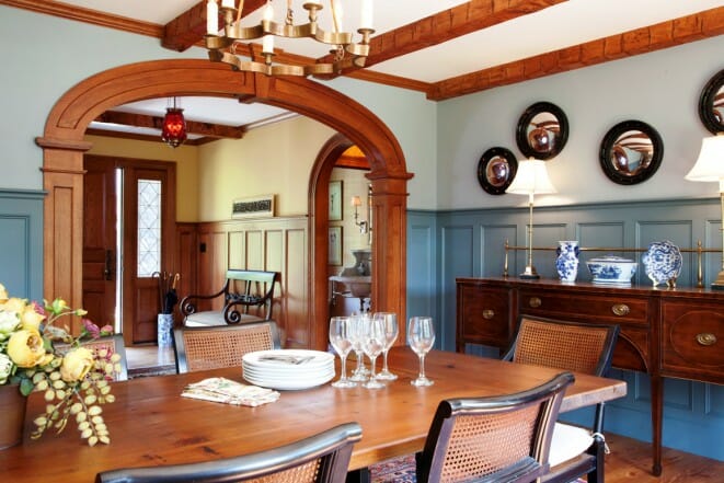 Hand Hewn Timber Ceiling Beams in White Pine