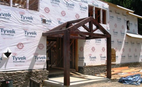 Timber frame entryway