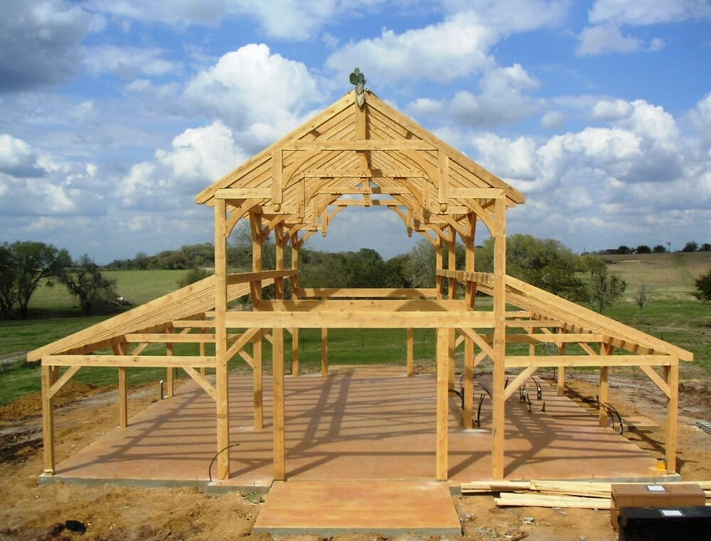 Fancy Texas Timber Frame Barn