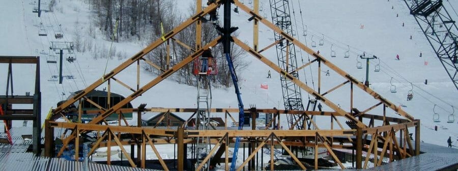 Timber Frame - 80' Octagon Installation