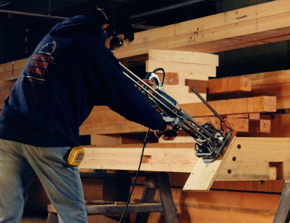 Hand Held Drill Press for timber framing