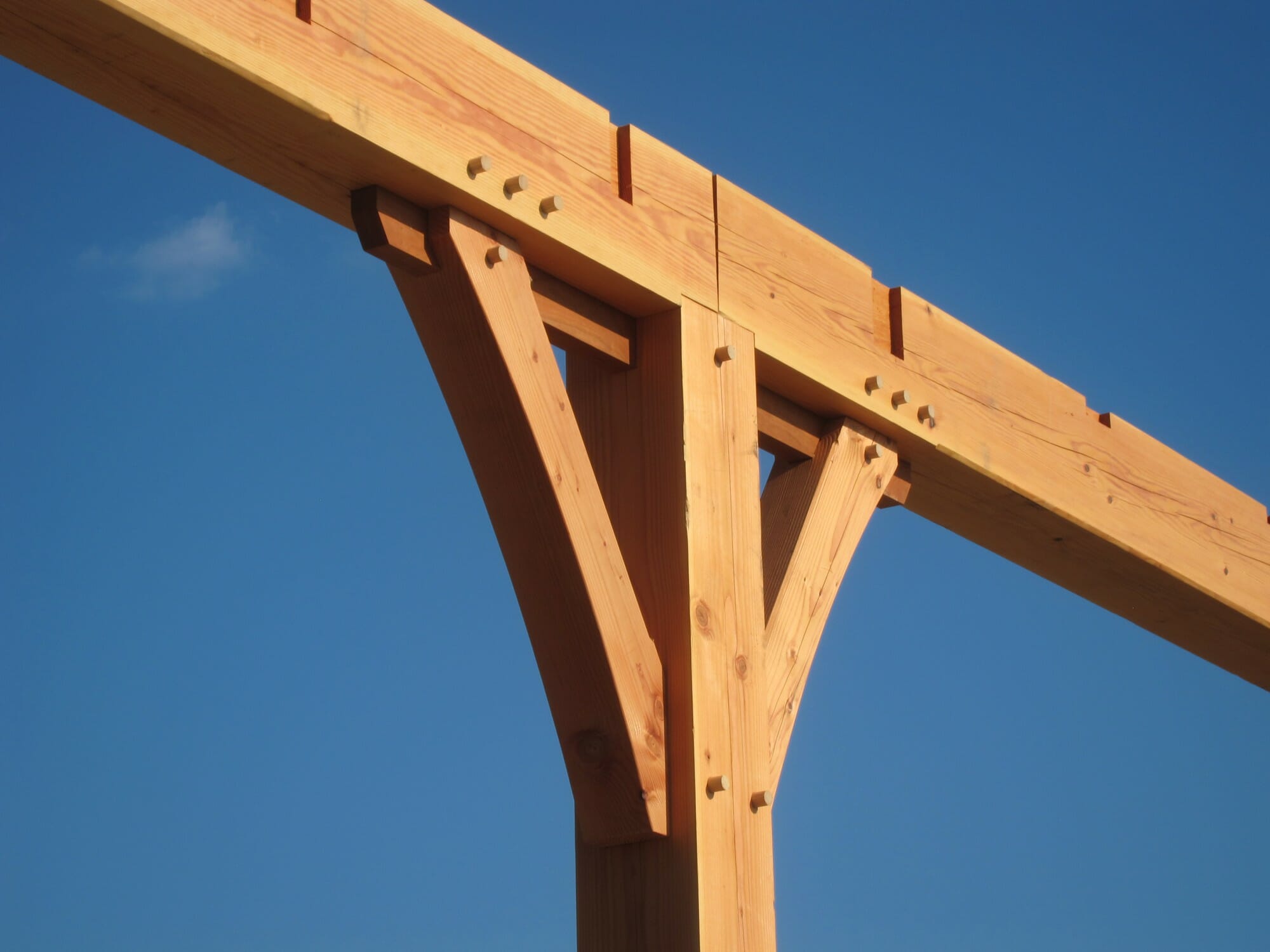 Traditional joinery with a cherry spline