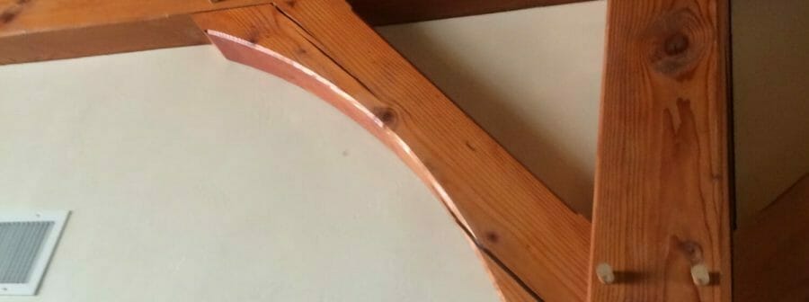 Wood Checking on Curved Brace