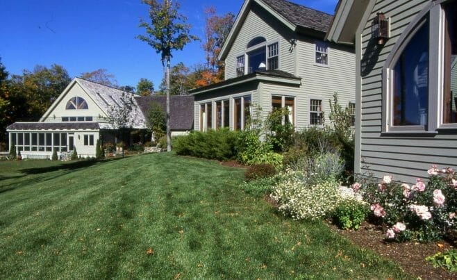 Exterior photo of a timber frame estate