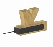 Steel tension rod for heavy timber