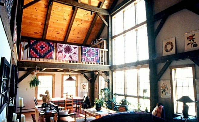 Post and Beam Rough Sawn Saltbox Frame
