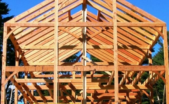 Barn style post and beam home