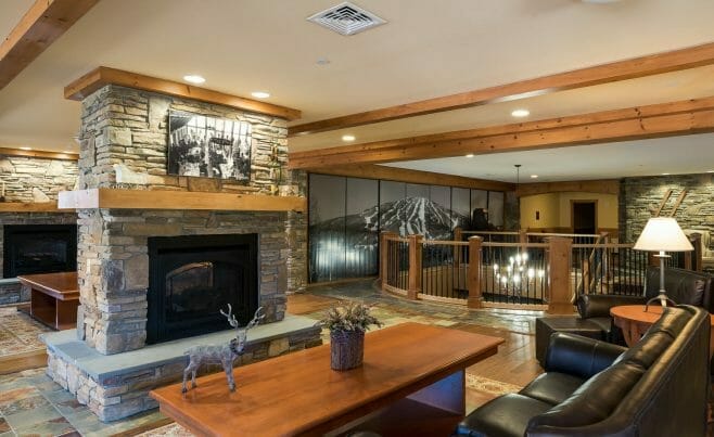 Interior of Founders Lodge in VT