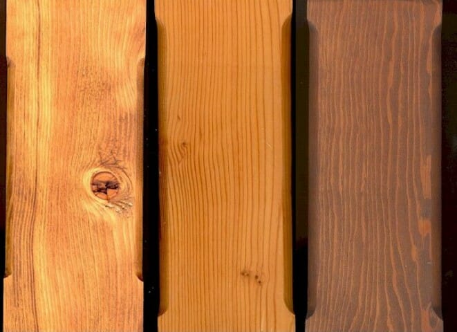 Douglas fir Stain finish options