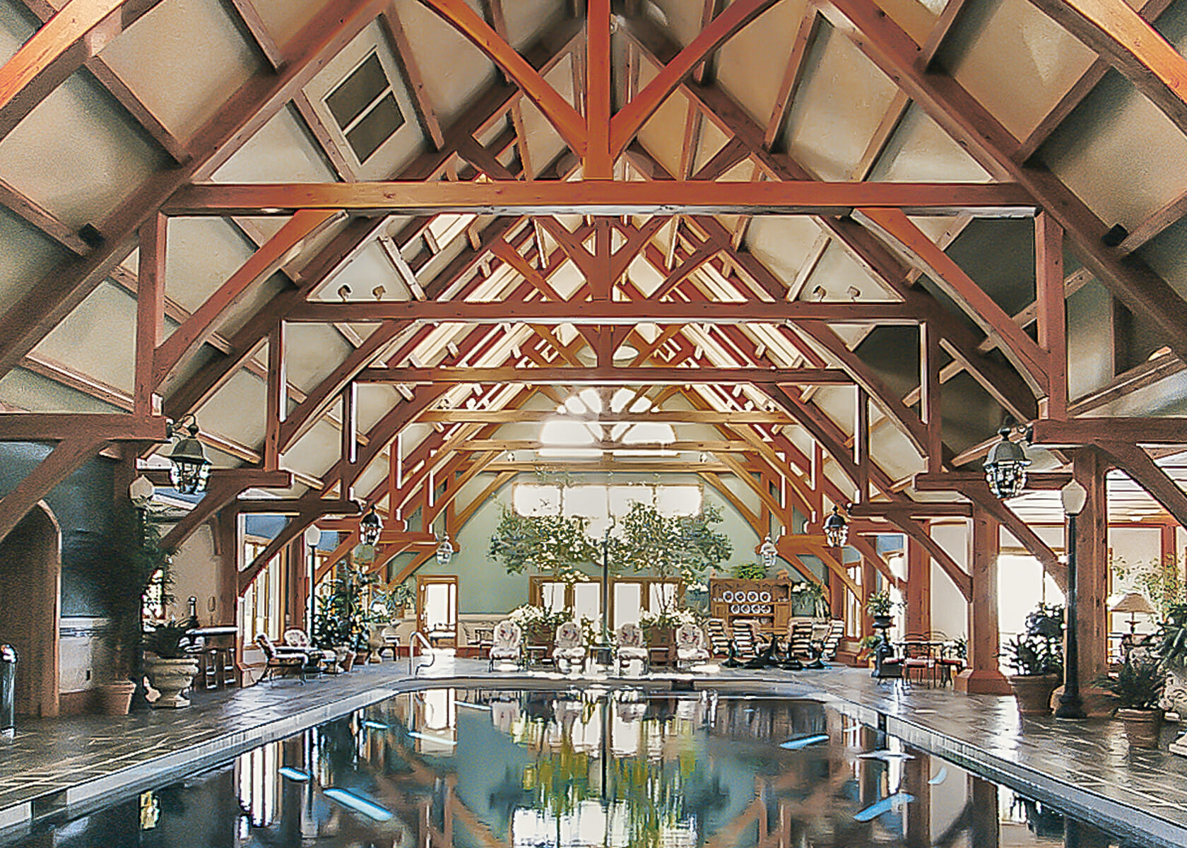 Indoor Timber Frame Pool House