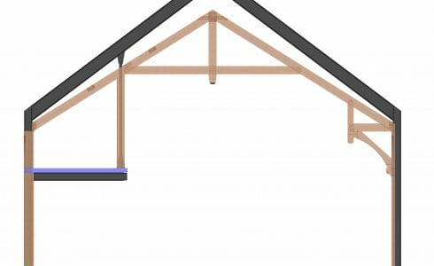 3D model of the Timber Frame structure for the Golf Club at South River