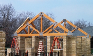 King Post Truss with Galvanized Gusset Plates