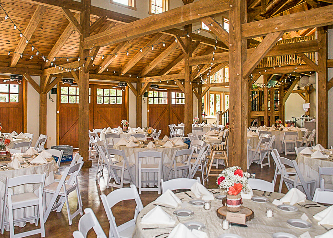 Heavy timber party barn