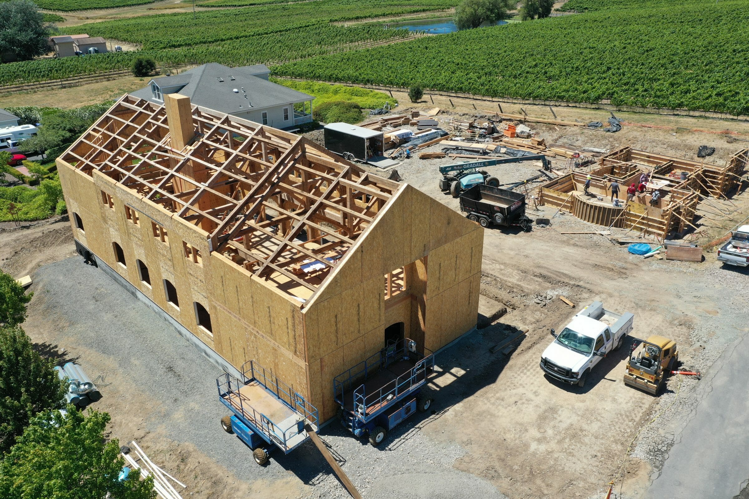 Paul Barn Napa California Barn and Recreation Center Construction Progress