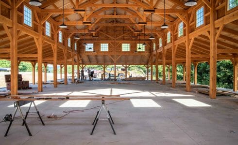 60x120' Timber Framed Banquette Pavilion