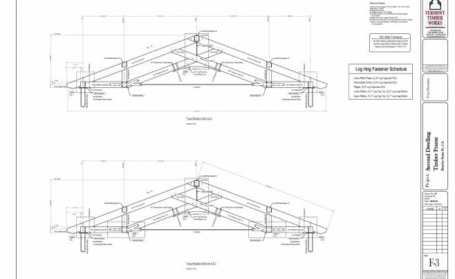 Shop Drawing for a timber frame pavilion
