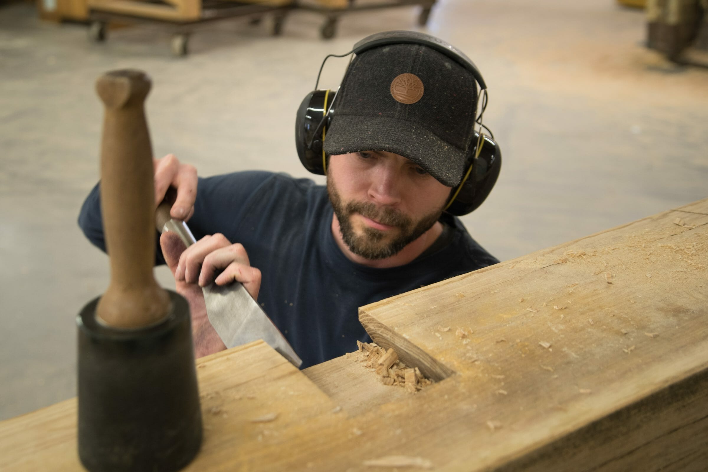 Cutting a dovetail with a chisel