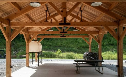 Open Air Heavy Timber Pavilion 20'x48'