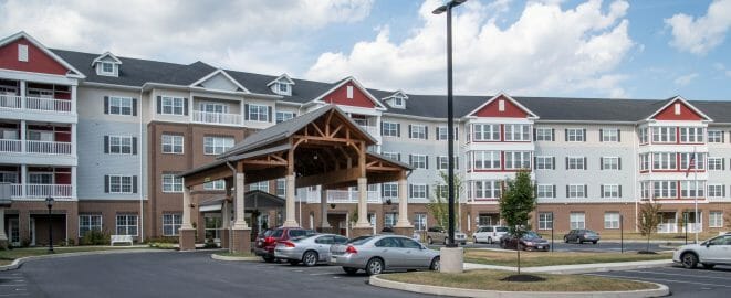 Timber Framed Porte Cochere | The Crossings @ West Shore