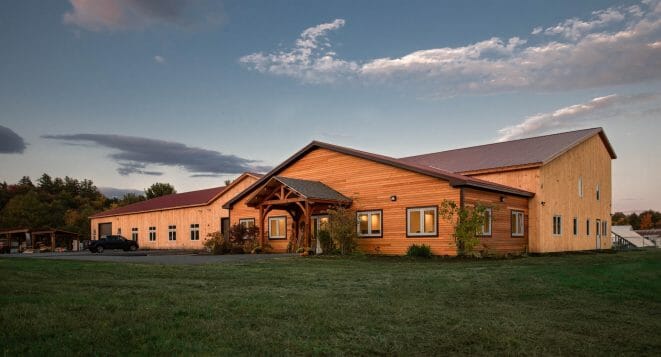 Timber Frame Fabrication Shop of Vermont Timber Works