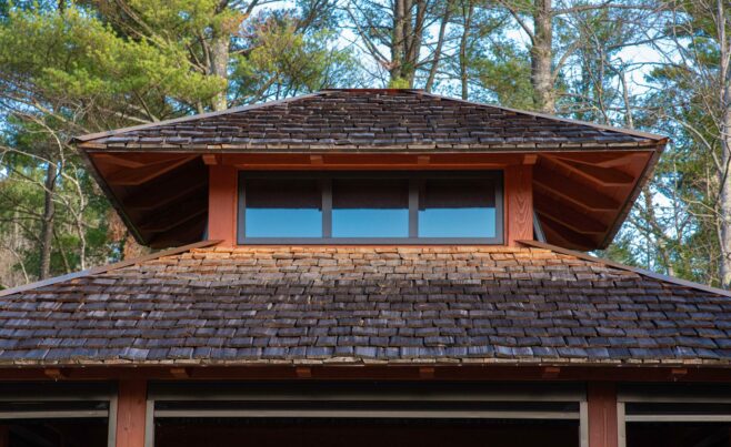 Timber Frame Hot Tub Gazebo Roof Skylight detail