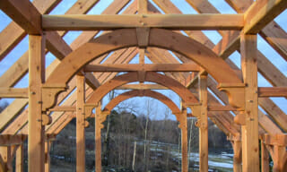Arched Queen Post Truss with Corbels