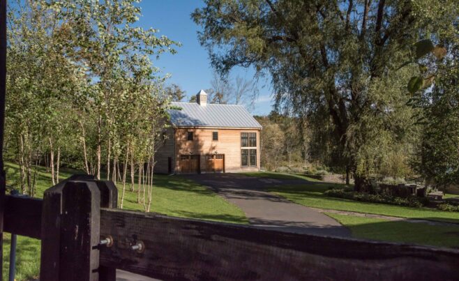 Timber framed barn and garage