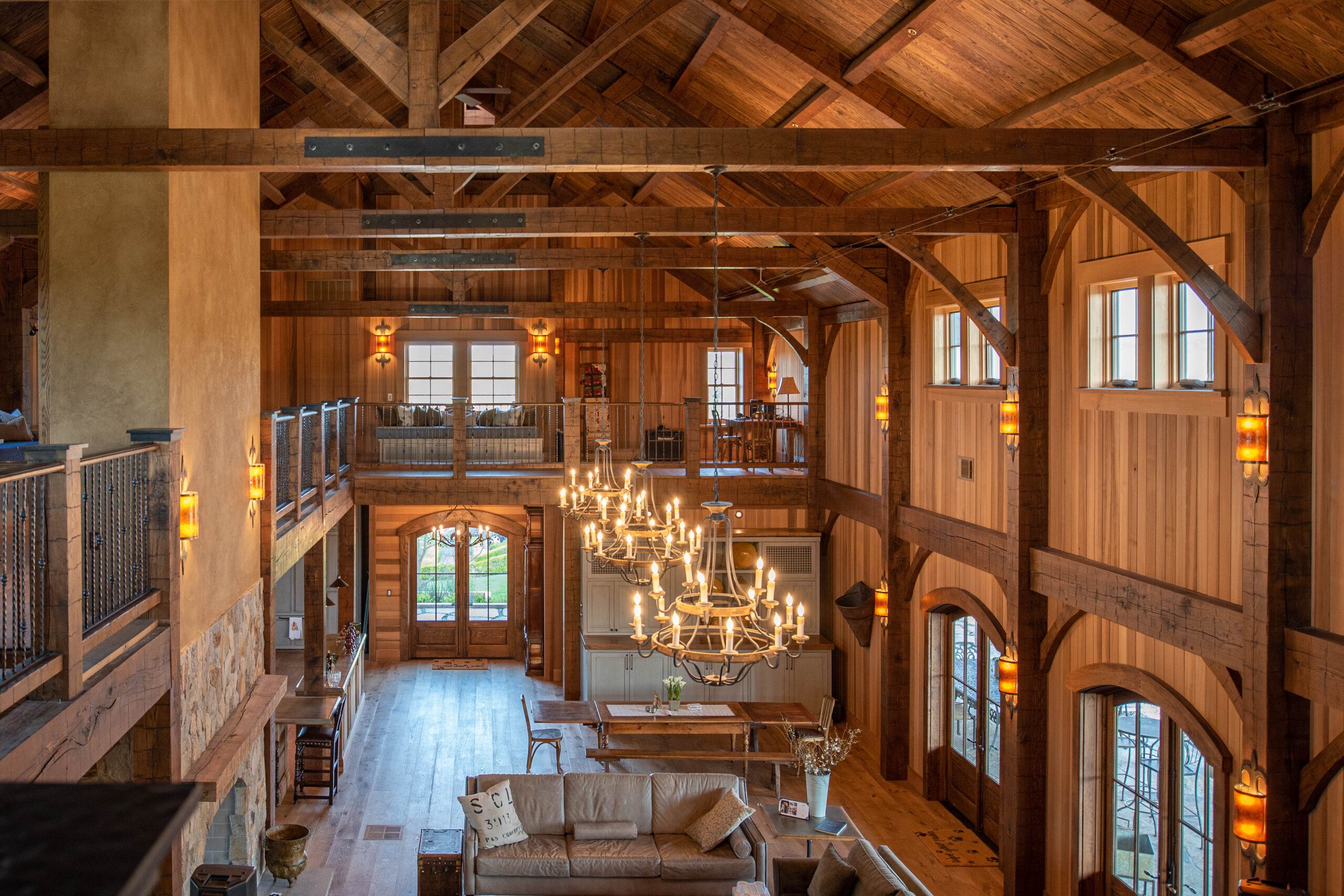Hand Hewn Oak Timber Frame