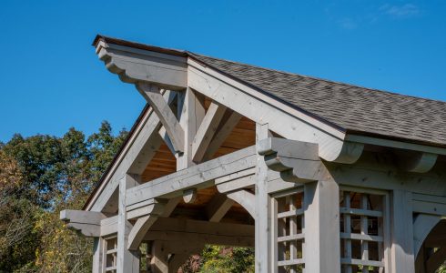 Custom Timber Scroll Work Rafter Tails and Trellis