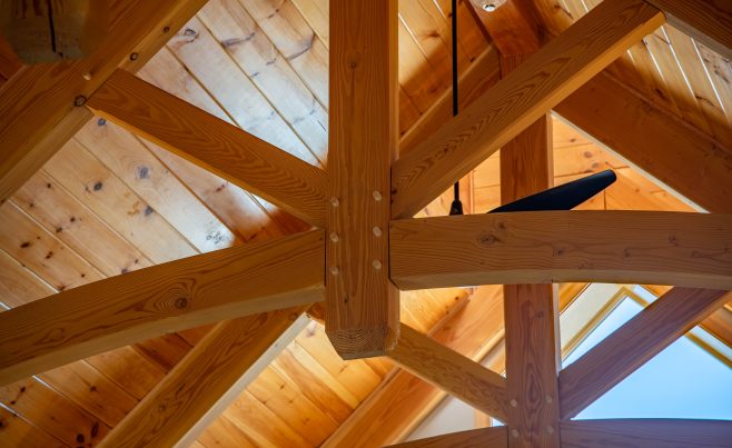 King Post Truss with intersecting Arches & Webs