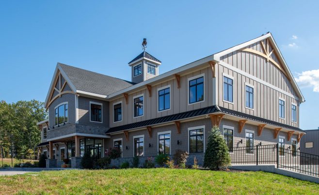Office Building Exterior Timber Components