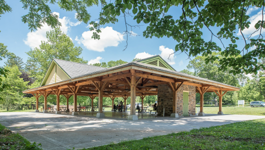 Wood Park Pavilion made with Douglas Fir timber
