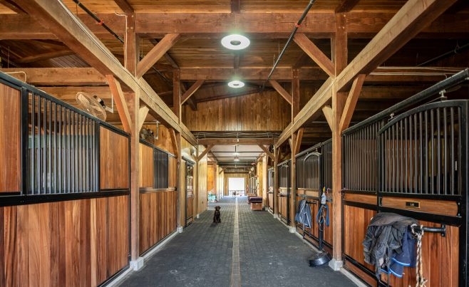 Pose and Beam Horse Barn Center Aisle