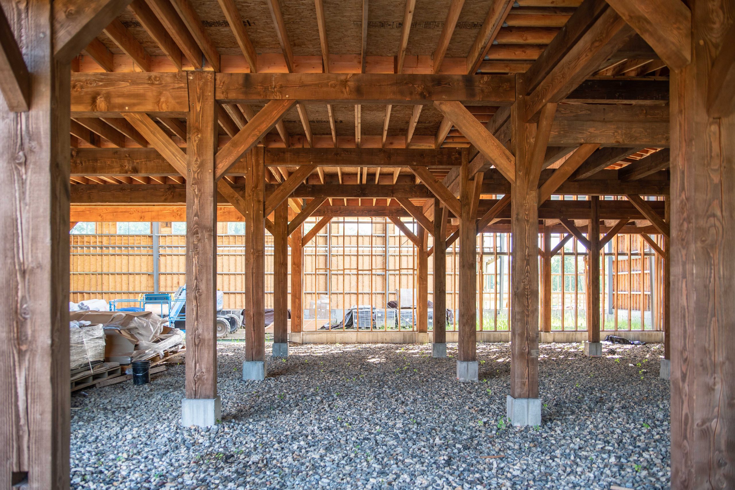 Simple post and beam barn