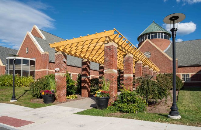 Cedar pergola walkway