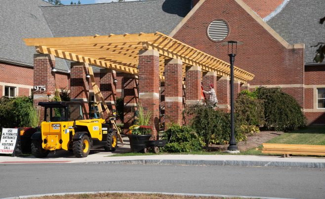 Cedar pergola entryway