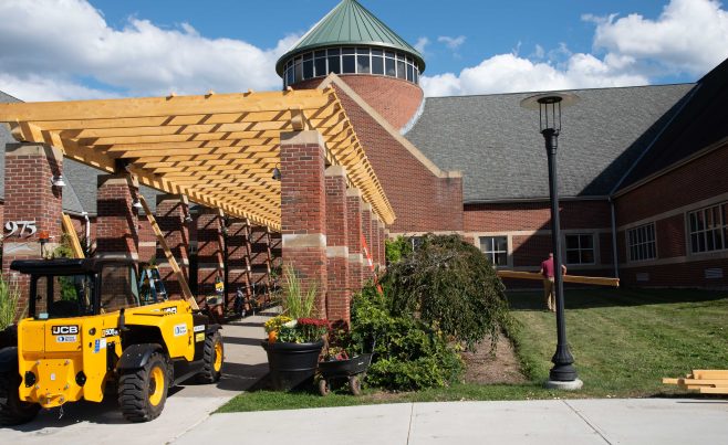 Cedar Timber Walkway Pergola Installation