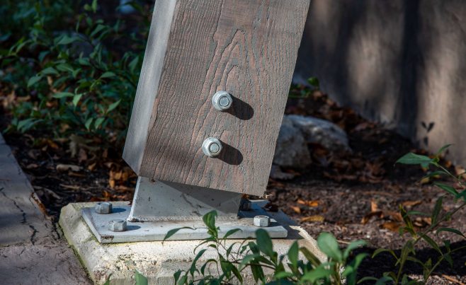 Angled Steel Post Base