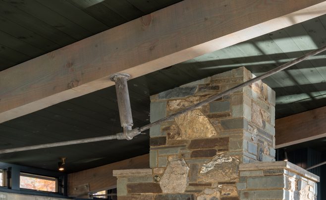 Detail Photo of Steel Joinery in Heavy Timber Construction