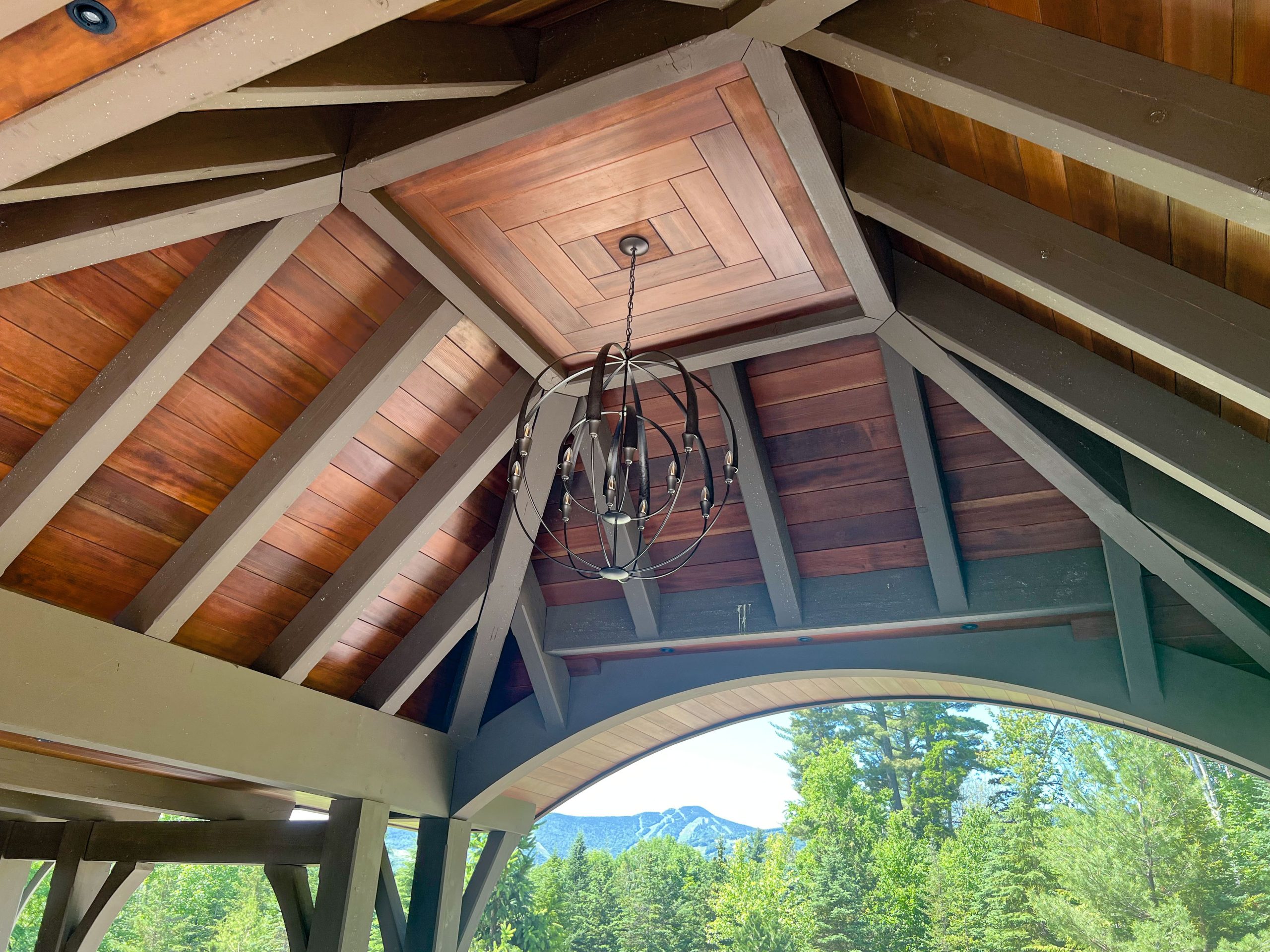 Timber Frame Porte Cochere Interior