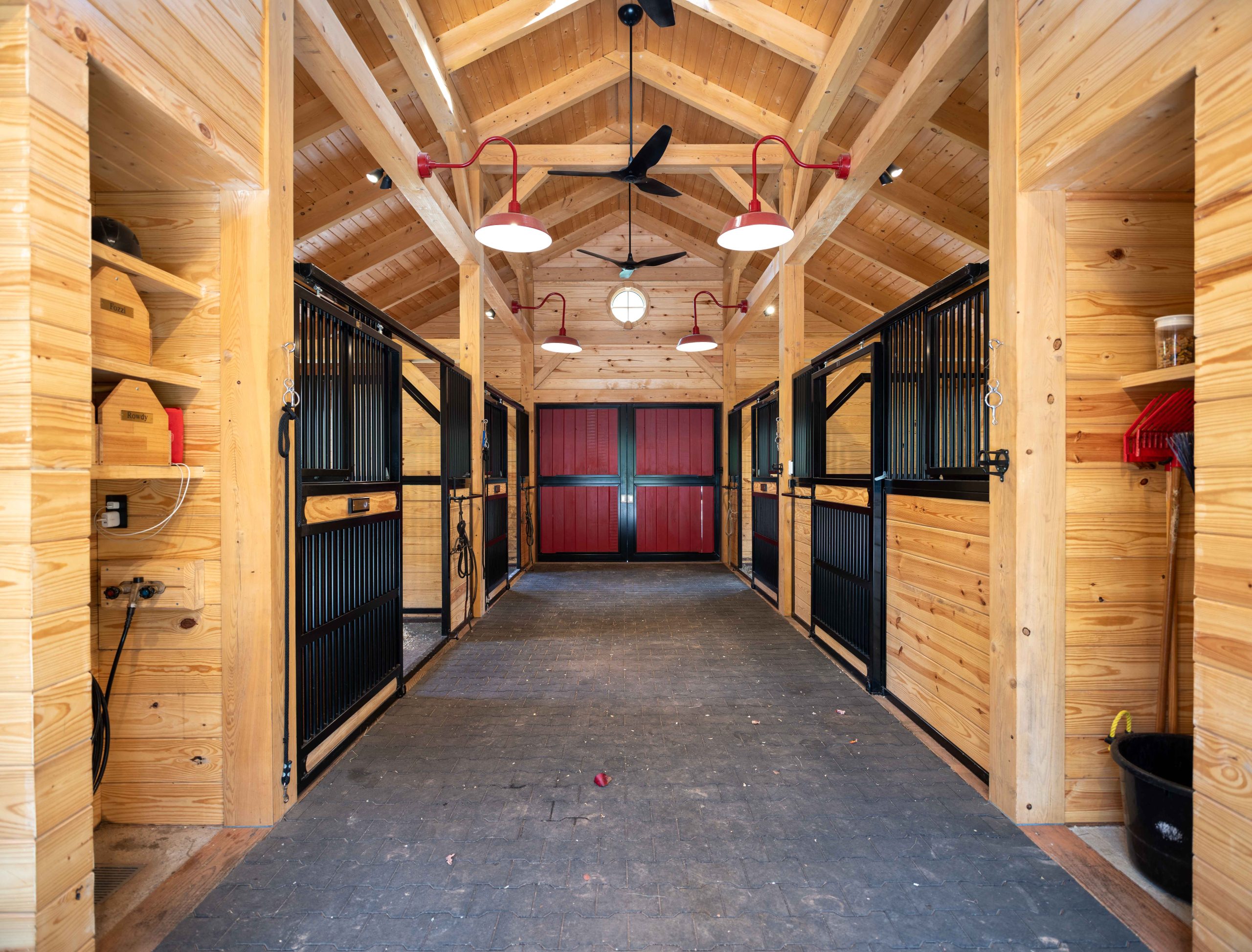 Post and Beam Horse Barn Storage Closets