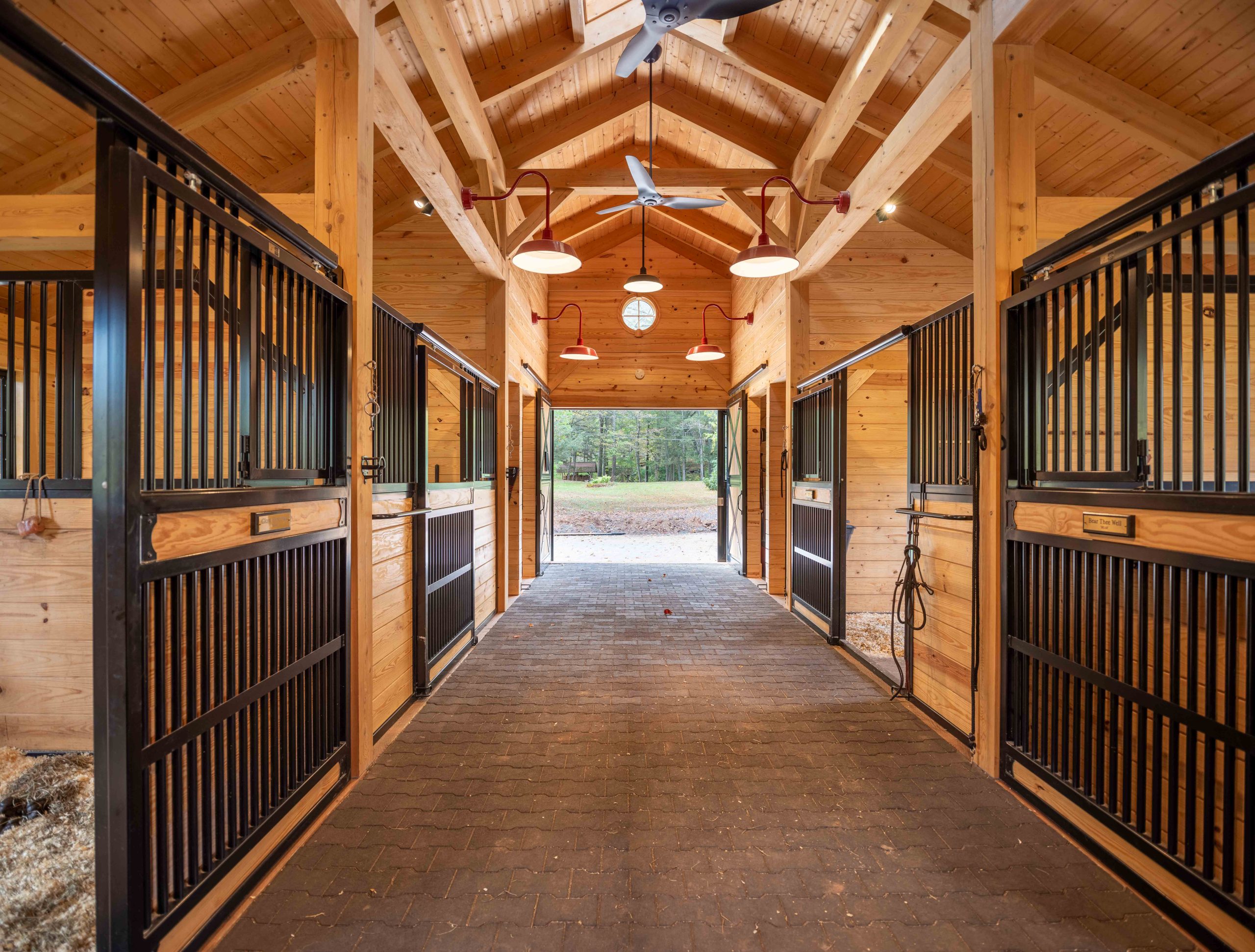 Post and Beam Horse Barn Stall Hardware
