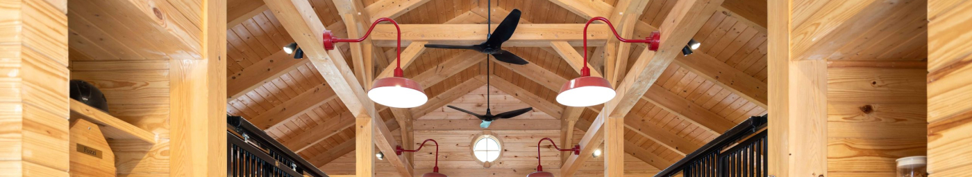 Post and Beam Horse Barn Aisle