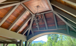 Porte Cochere at a Vermont Ski House