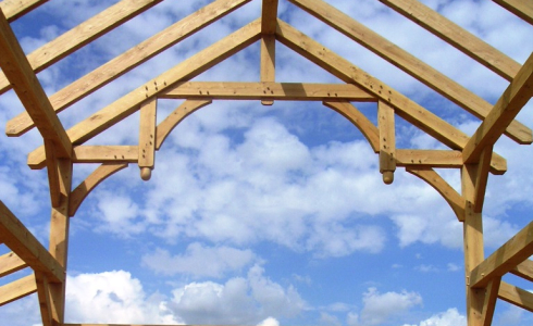 Trusses of the Hermes Barn in Shriner Texas