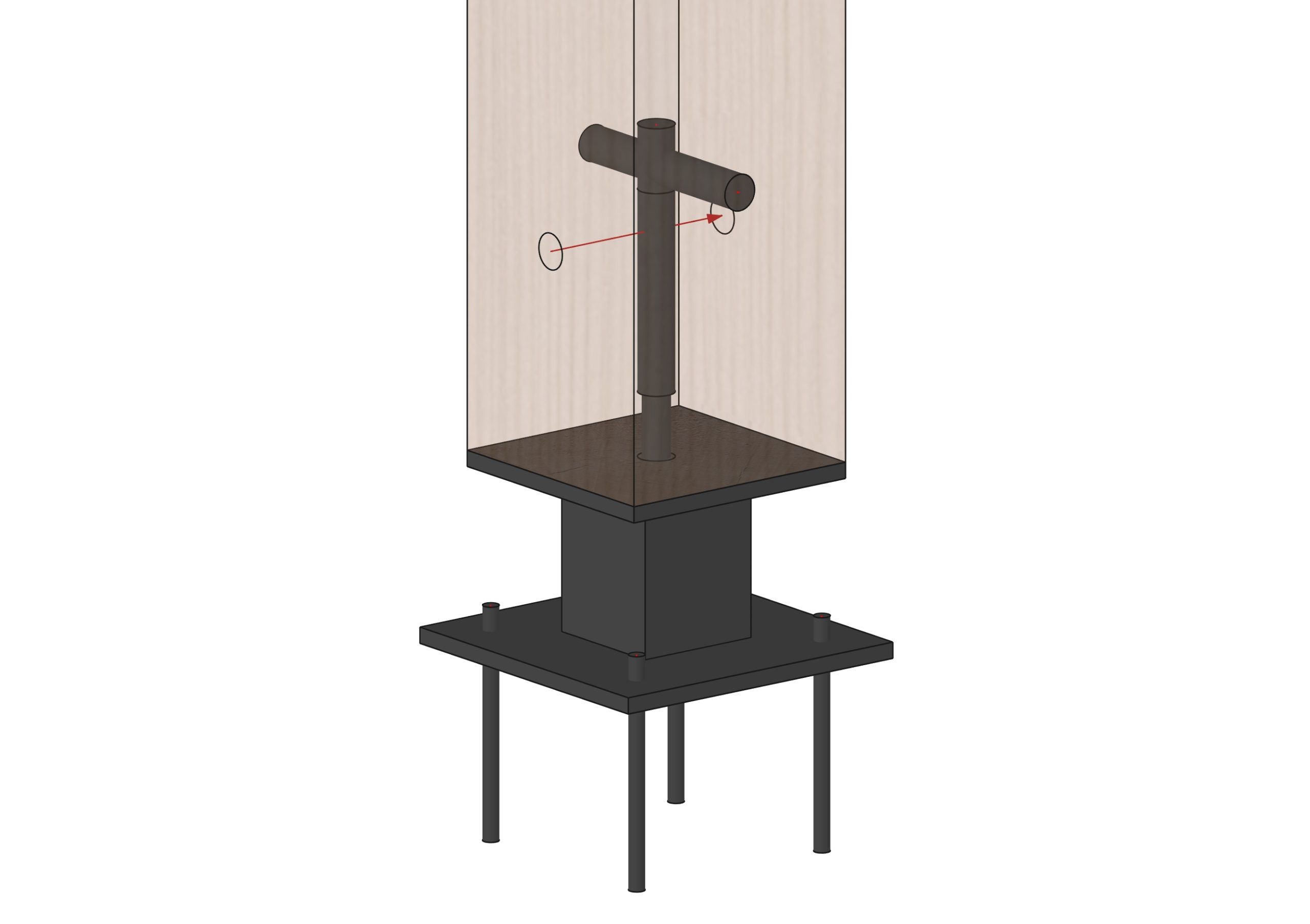 Post base with stand off and timber linx AB connector
