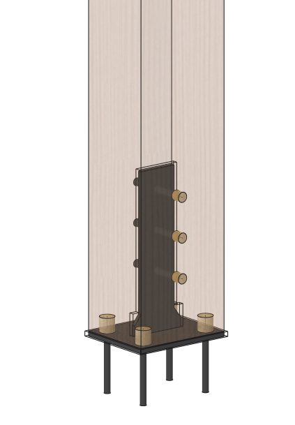 Timber post base with moment knife plate